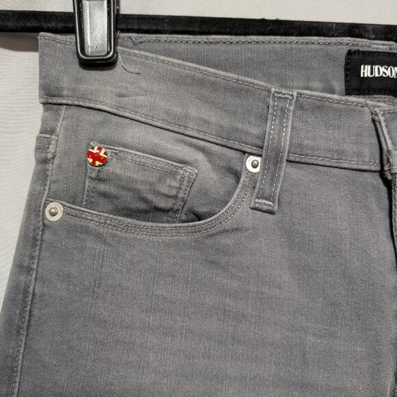 Hudson Women's Gray Faded Wash‎ Skinny Jeans Stretch Denim Classic Fit Size 28 - Picture 3 of 8
